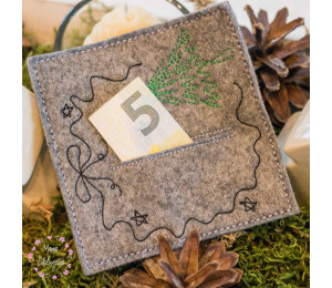 ADVENTSKALENDER 5. Dezember - Stickserie - 6 Geld- oder Gutscheinkartenhülle Weihnachten